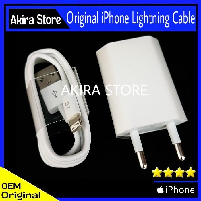 Harga Diskon!! Charger Iphone 5 5S 5C 5G 6 6S 6G 7 Lightning Cable Original Oem - ready stock