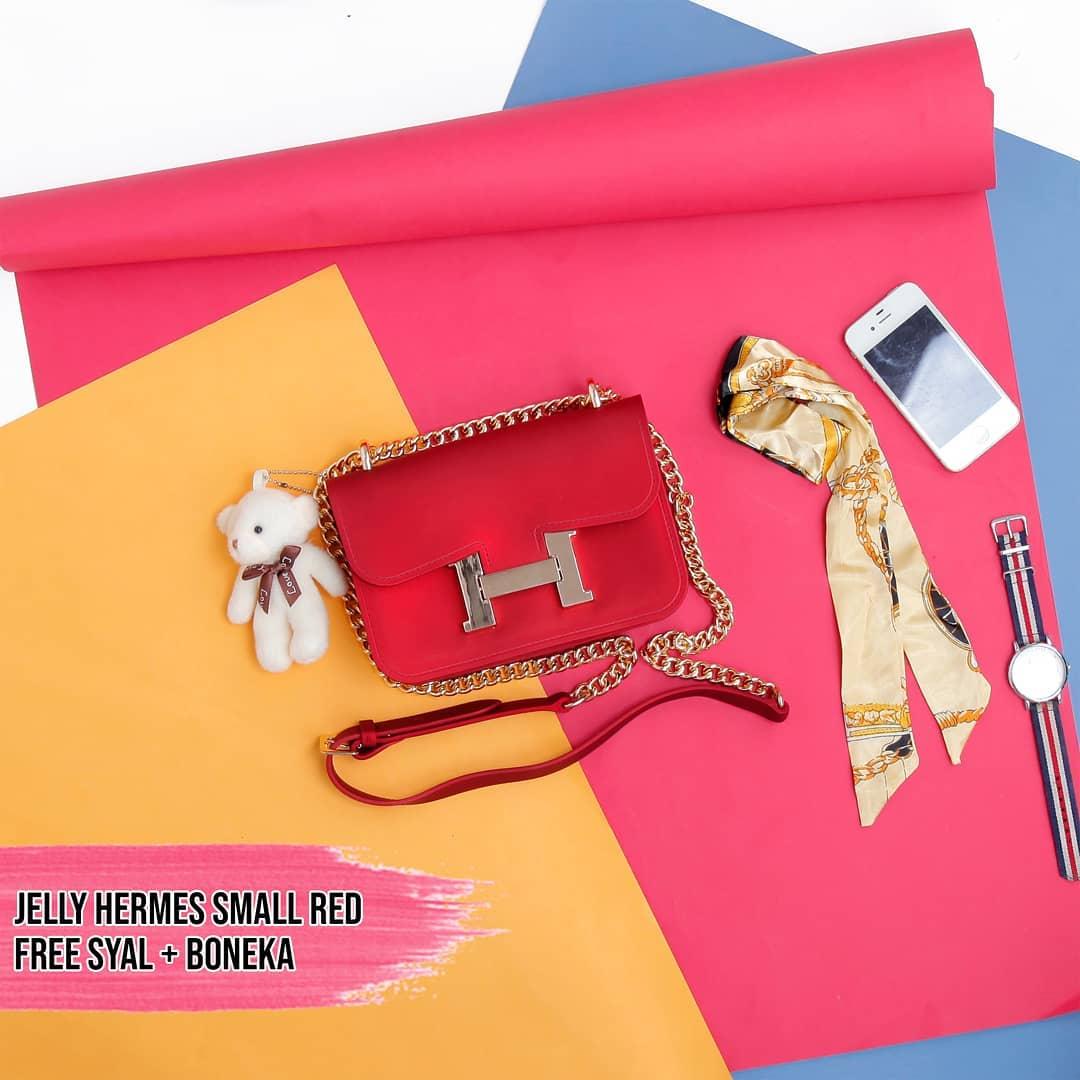 Tas Jelly Import Hermes / Tas Import HM / Jelly Bag Wanita