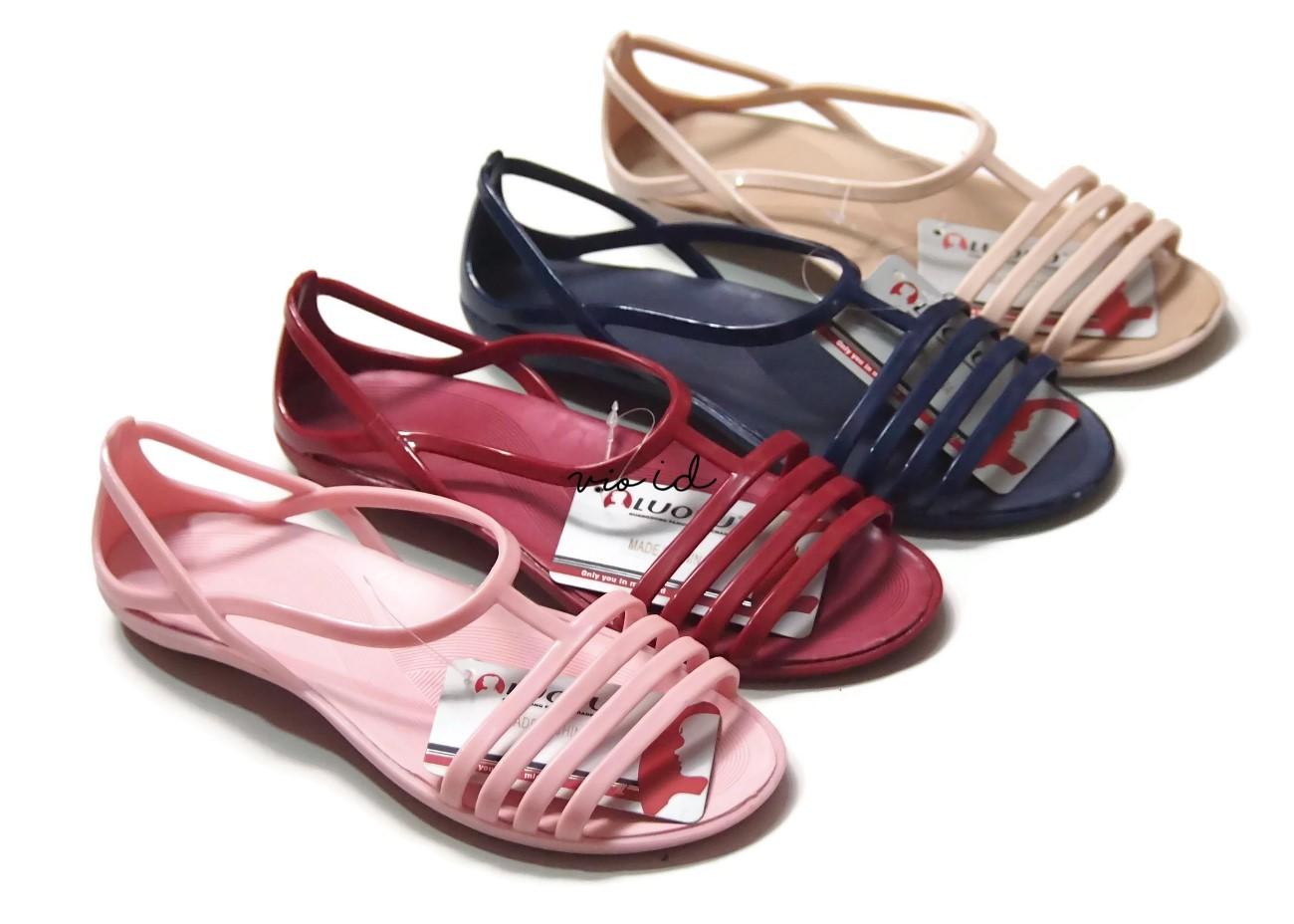 Sandal Jepit Cewek Luofu Sendal Karet Wanita Import Warna Dikirim Acak A031