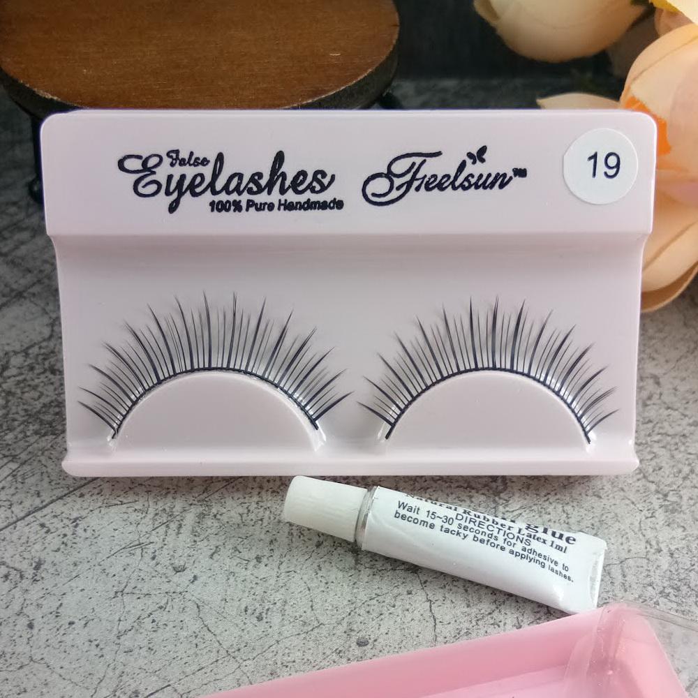 Anneui - Feelsun Bulu Mata Palsu Eyelash Set Sepasang Bulu Mata Dan Lem - No.19