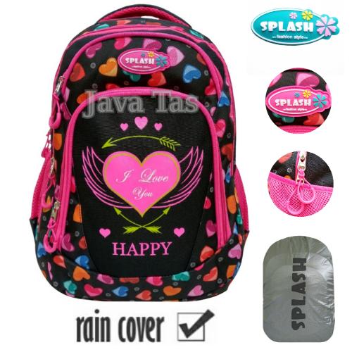 Java Tas Ransel Splash Tas Pria Tas Wanita Tas Ransel Pria Tas Ransel Wanita Tas Ransel Anak Tas Anak Tas Laptop Tas Punggung Tas Ransel Anak Murah Tas Outdoor Tas Hangout Tas Kerja Tas Kuliah Tas Sekolah Purple Kitty + Waterproof Raincover