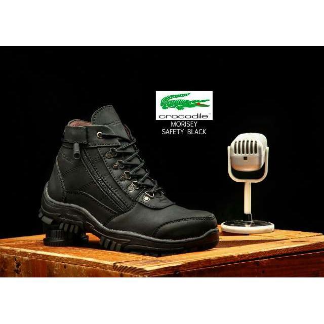 sepatu boots safety gunung hikking tracking crocodile morisey tan sepatu pria