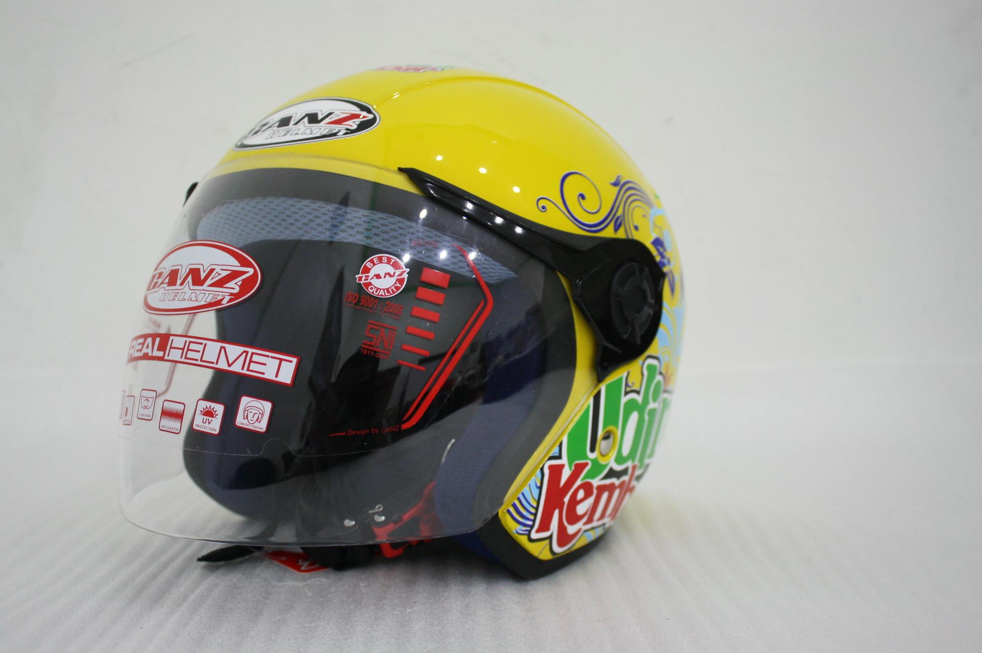 Ganz Helmet/ Helm Anak B10 Udin Kembar Electric Yellow VT M