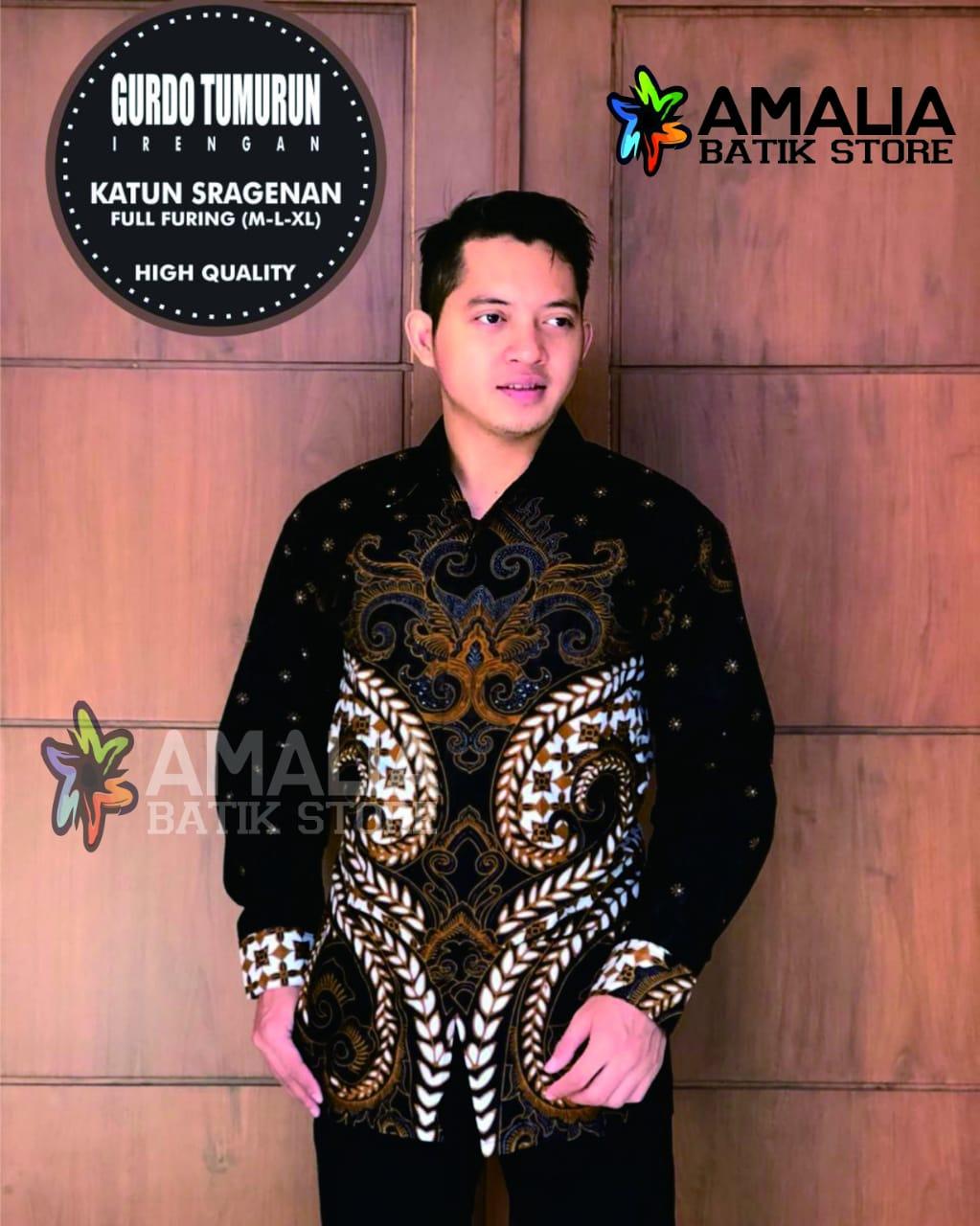 Kemeja Batik Gurdo Tumurun Irengan Full Furing
