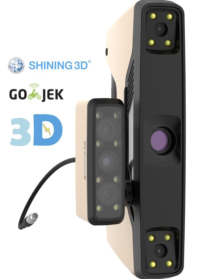Industrial Grade 3D Scanner Einscan Pro+ Kualitas Terbaik