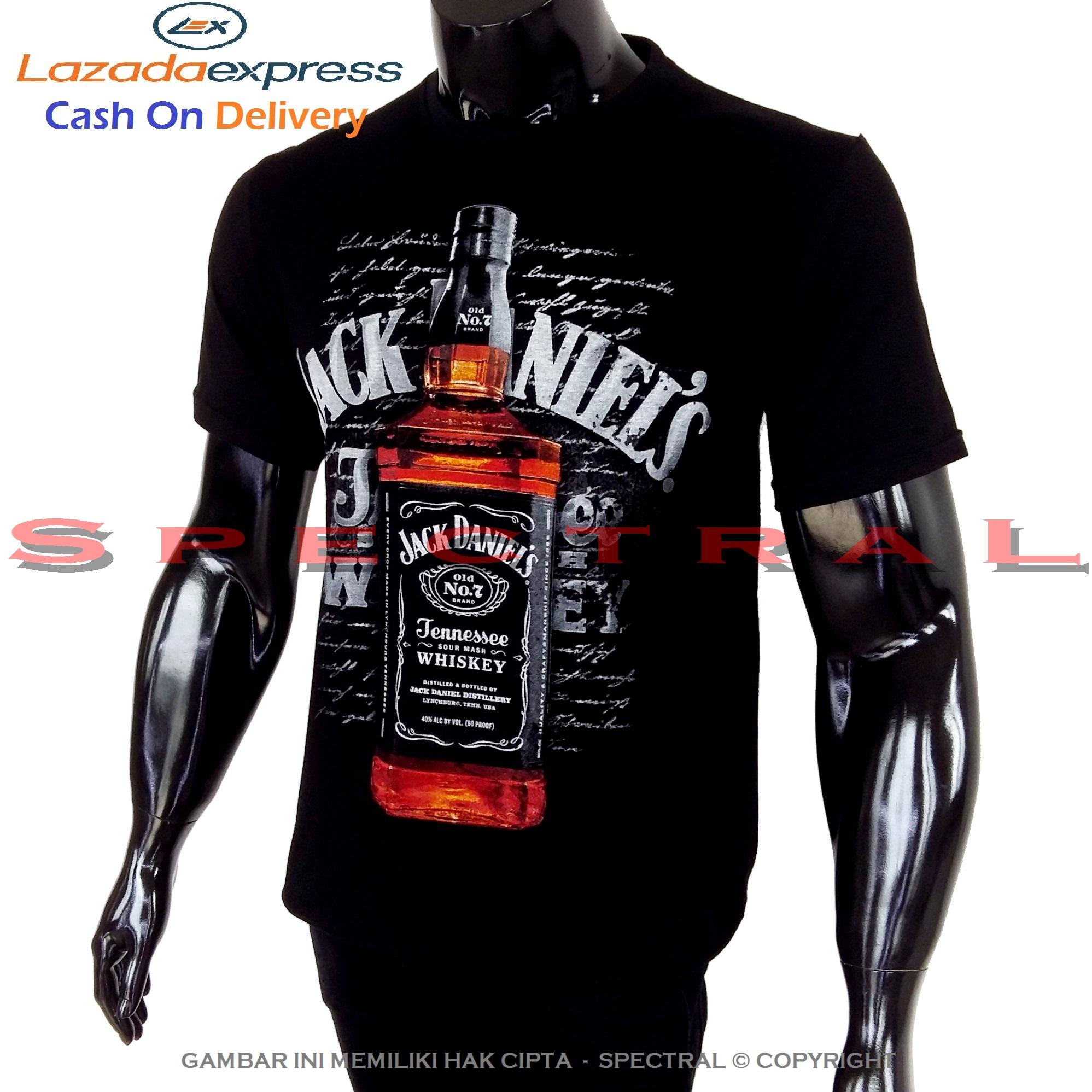 Spectral – JACK DANIELS 100% Soft Cotton Combed 30s Kaos Distro Fashion T-Shirt Atasan Terbaru Baju Pakaian Polos Pria Wanita Cewe Cowo Lengan Murah Bagus Keren Jaman Kekinian Jakarta Bandung Gambar Miras Botol Minuman Keras Jackdaniel Chivas Penyakit