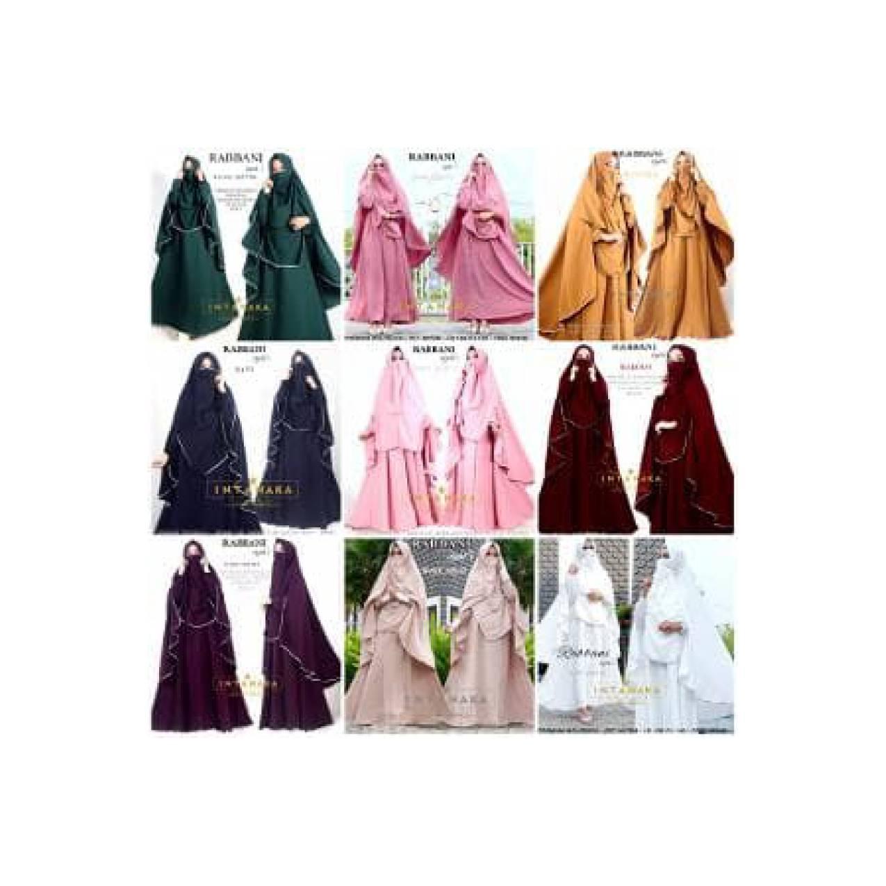 Gamis set Rabbani syari ori by intanaka Paling Laris
