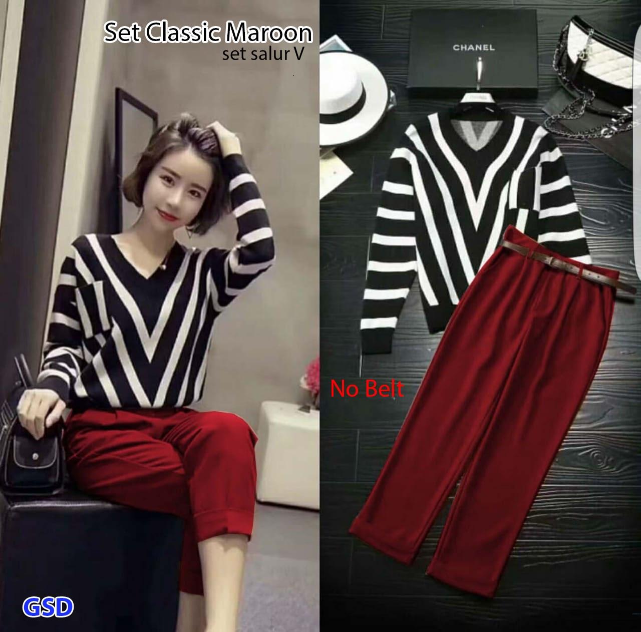 Wow Keren-Baju Wanita/ Baju Setelan Wanita/ Baju Model Terbaru/ set Classic/ Set Salur Wow Keren-Baju Wanita/ Baju Setelan Wanita/ Baju Model Terbaru/ set Classic/ Set Salur