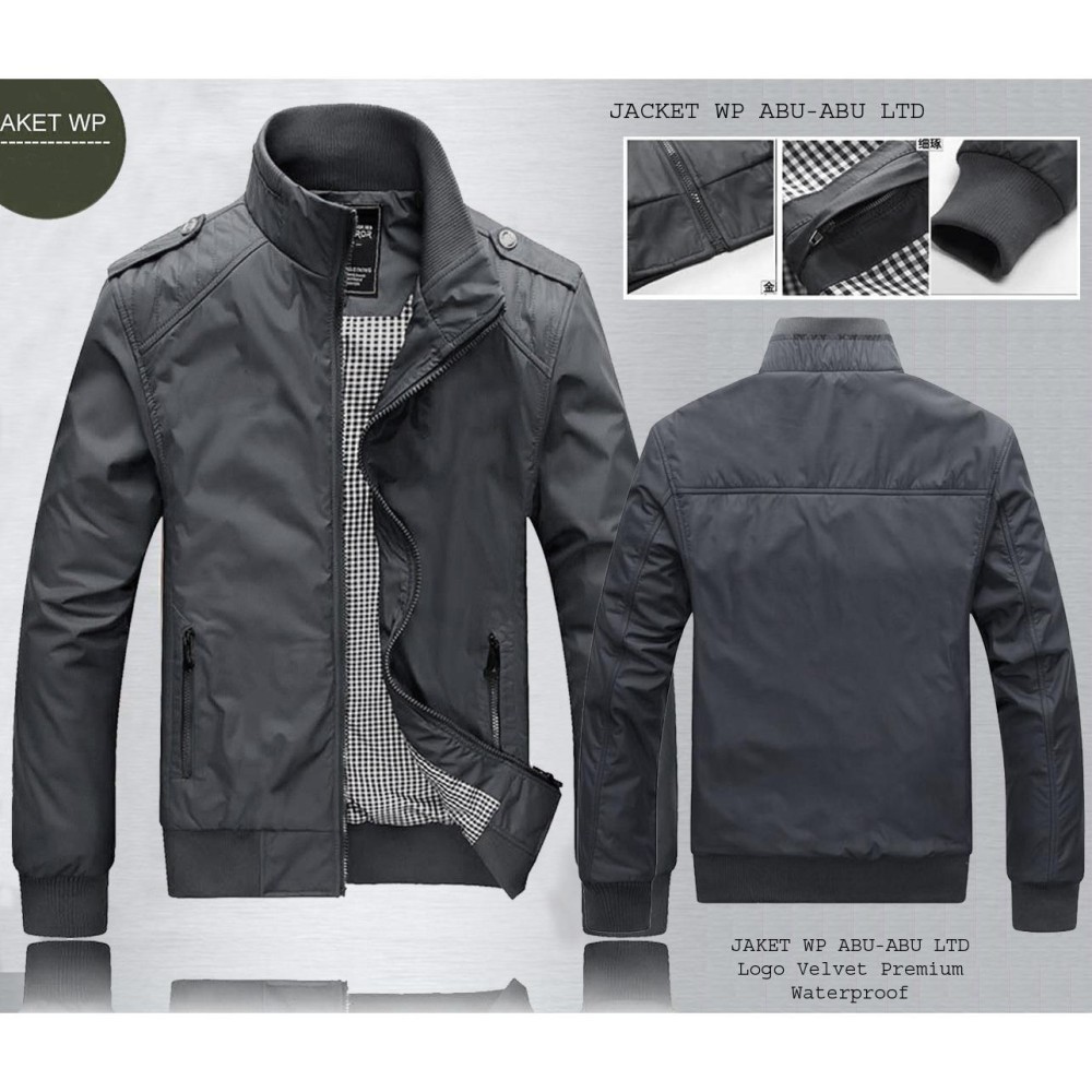 Jaket WR99 Waterproof Parasut Gunung Traveling Abu Abu Terbaru KEREN Cocok Buat Pria Maupun Wanita. Jaket Parasut Tahan Air, Tahan Angin DISTRO TERBARU. Jaket Bola Tersedia 6 Warna dan Logo All Club Bola PROMO