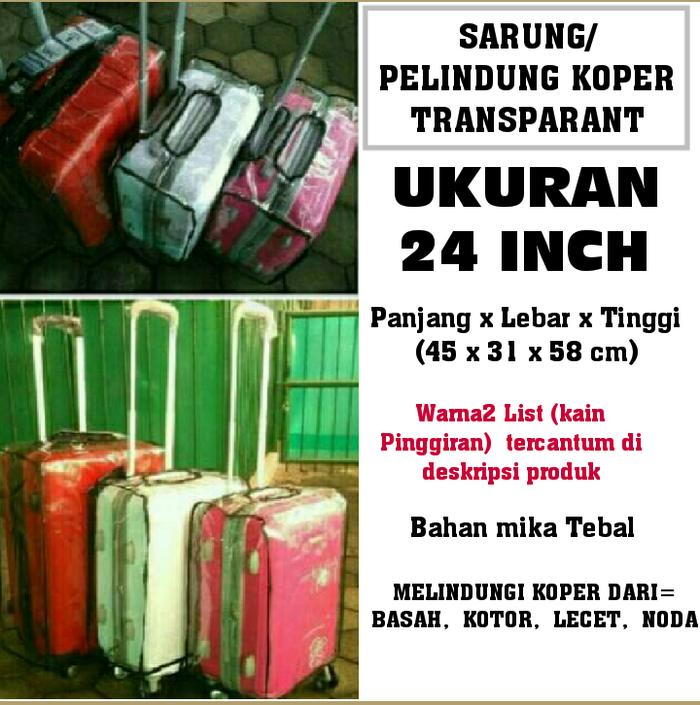 COVER / PLASTIK / SARUNG / PELINDUNG KOPER 24 INCHI / 24IN ANTI AIR