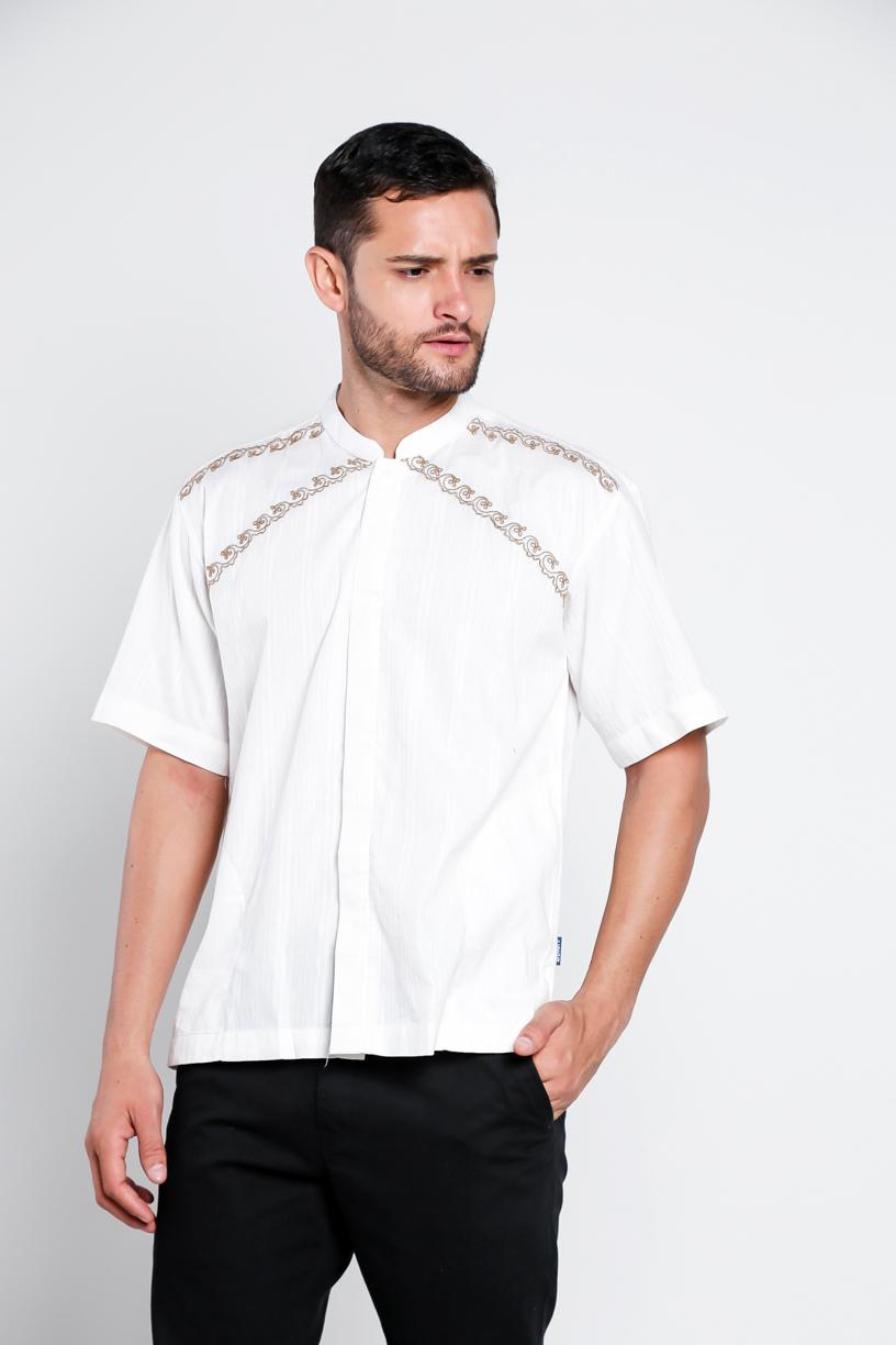 Aitana Baju Koko Pria Bordir YN-11740-SS Cream