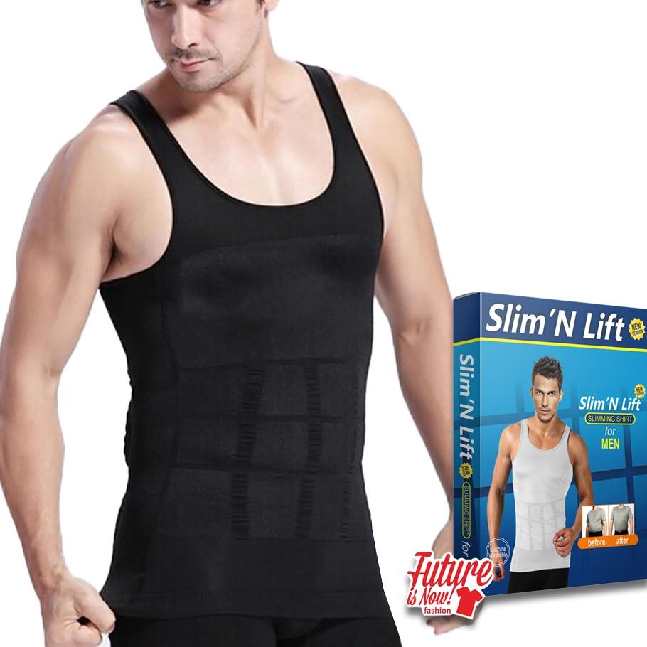 Muscle T-Shirt Slim N Lift Shaping Body For Men / Baju Singlet / Baju Pelangsing Pria / Baju Perut Buncit