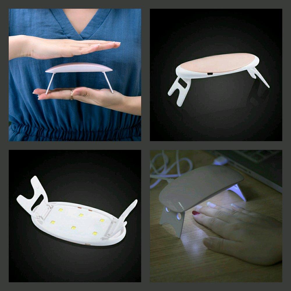 Lampu Pengering Kutek Mini Untuk Salon Rumah UV LED 6W Lamp Gel Nail Polish Dryer Portable USB