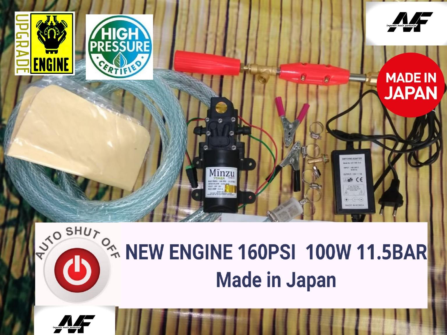 Mesin Terbaru 160PSI 100W 6.0LPM & Adaptor Laptop 12V 7.0A Alat Cuci Motor Kualitas Dijamin Memuaskan