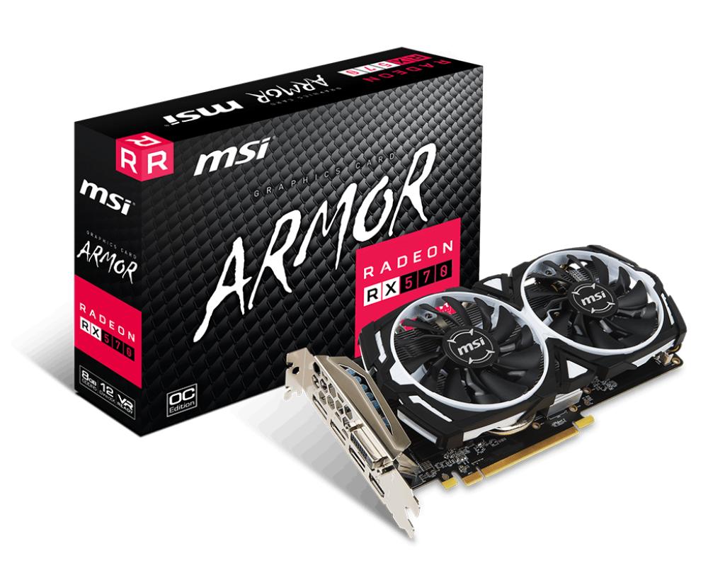 VGA CARD MSI RX 570 ARMOR 8G OC