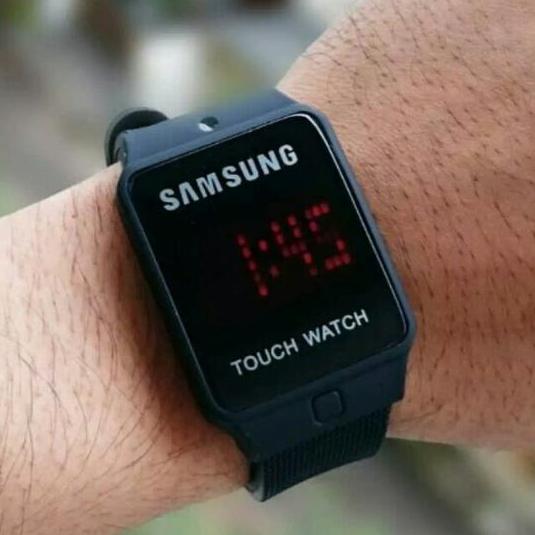 Jam Tangan Samsung Unisex Touch Watch Led Digital Layar Sentuh Arloji Pria/Wanita Strap Rubber - Model Terbaru