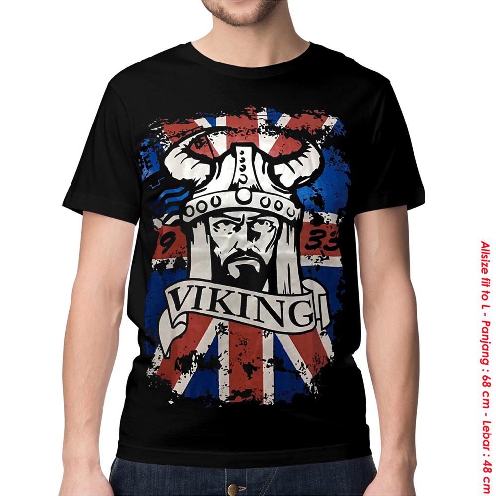 BAJU KAOS DISTRO BOLA - PERSIB VIKING LOGO BLACK COMBED