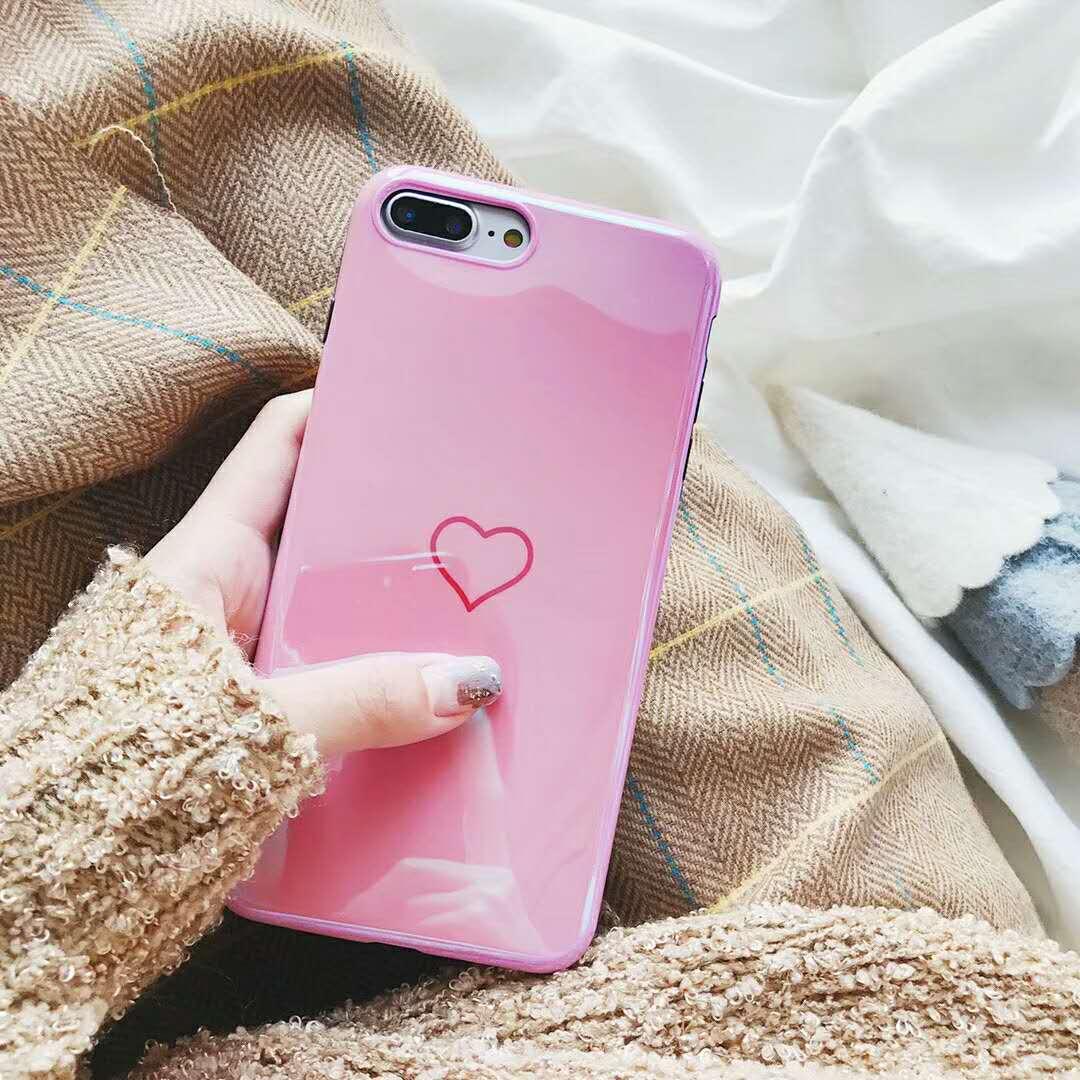Beberapa Selubung Ponsel Jepang atau Korea Selatan Cahaya Biru Selubung Iphone8 Sederhana