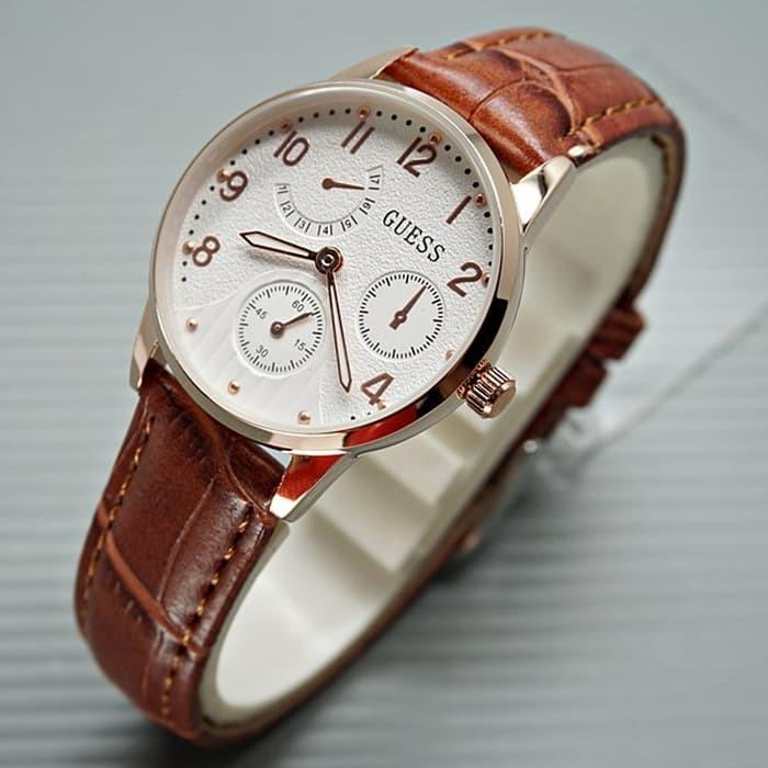 jam tangan wanita / jam tangan wanita terbaru / jam tangan wanita casio / jam tangan wanita fossil / jam tangan wanita guess / jam tangan wanita original / jam tangan wanita alba / Jam Tangan Wanita / Cewek Guess Chrono Detik Leather Brown DISKON MURAH!!!