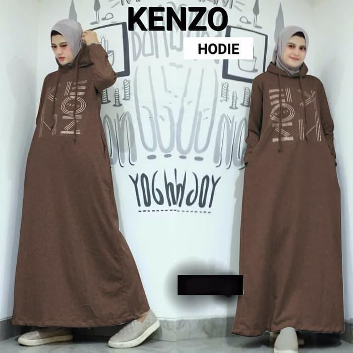 Dress Wanita Muslim Hijab Maxi Gamis Kendari - Coklat