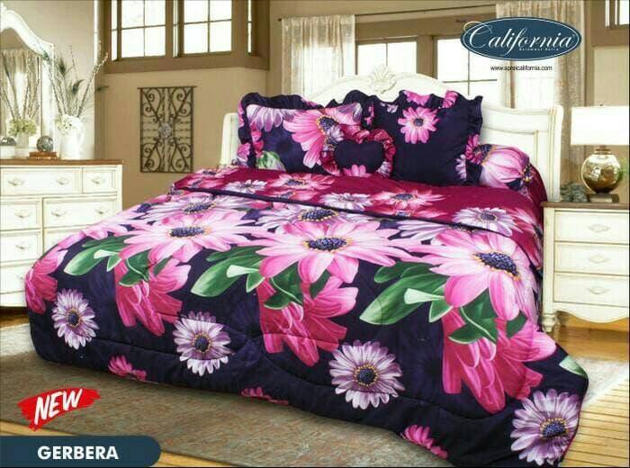 BED COVER SET CALIFORNIA 3D KING 180X200 GERBERA/BEDCOVER SET/BADCOVER EXCLUSIVE