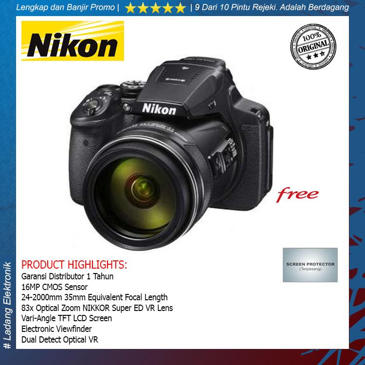 Nikon COOLPIX P900 Digital Camera ( Free Screenguard Terpasang ) / Garansi Distributor 1 Tahun
