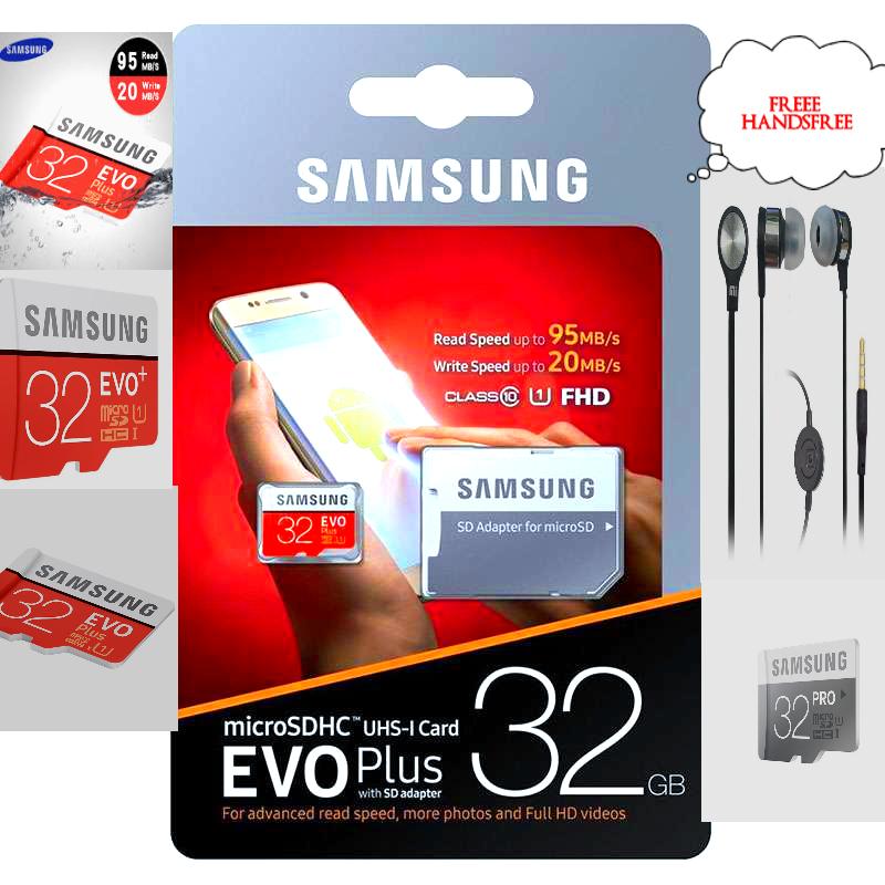 VR24-P Memory Samsung 32 Gb Micro SD Class 10 Evo Micro Sdhc Card With Sd Adapter Murah Dan Berkualitas Free Handsfree