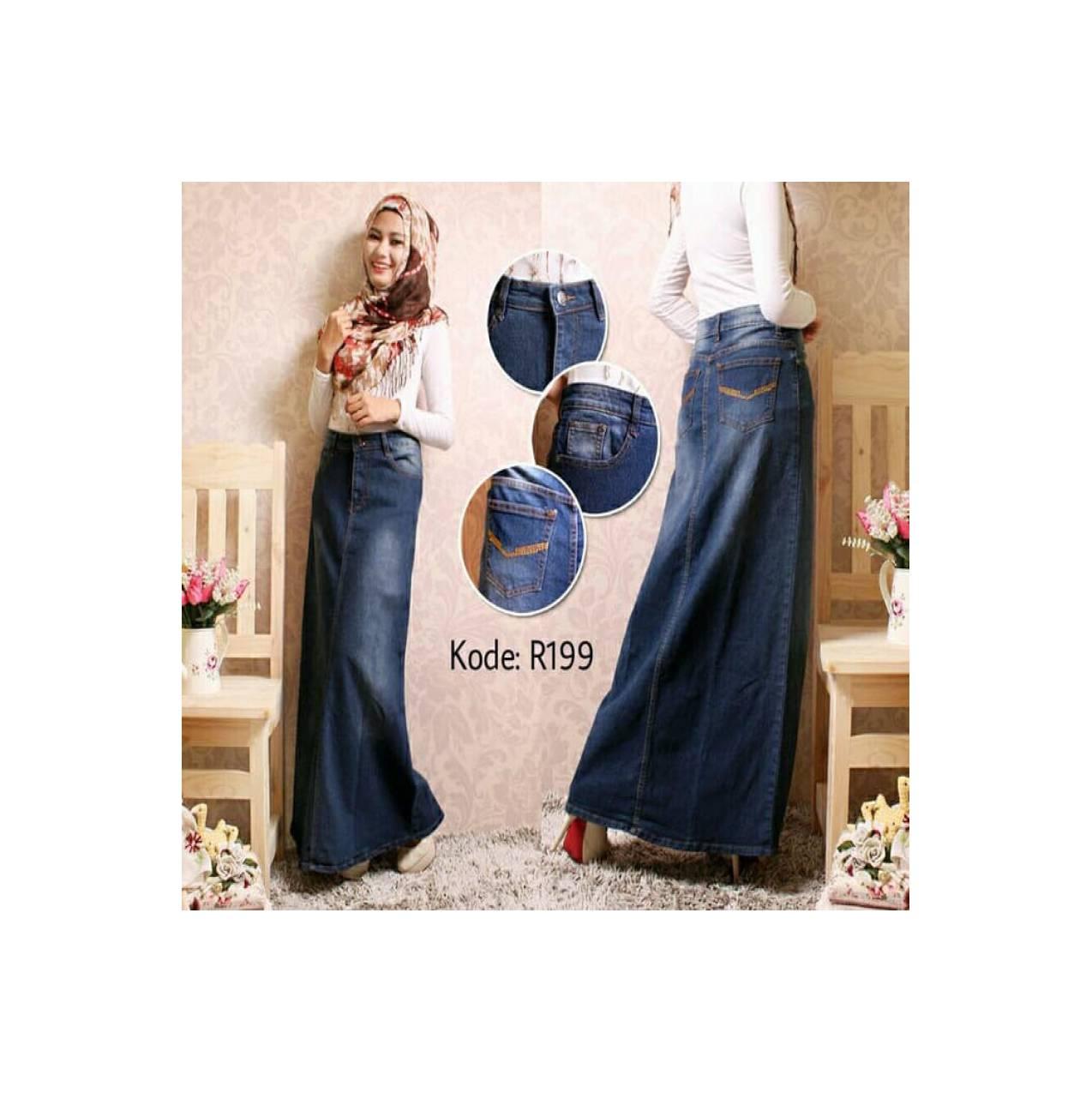 Rok Muslim Terbaru Rok Jeans Span Jumbo