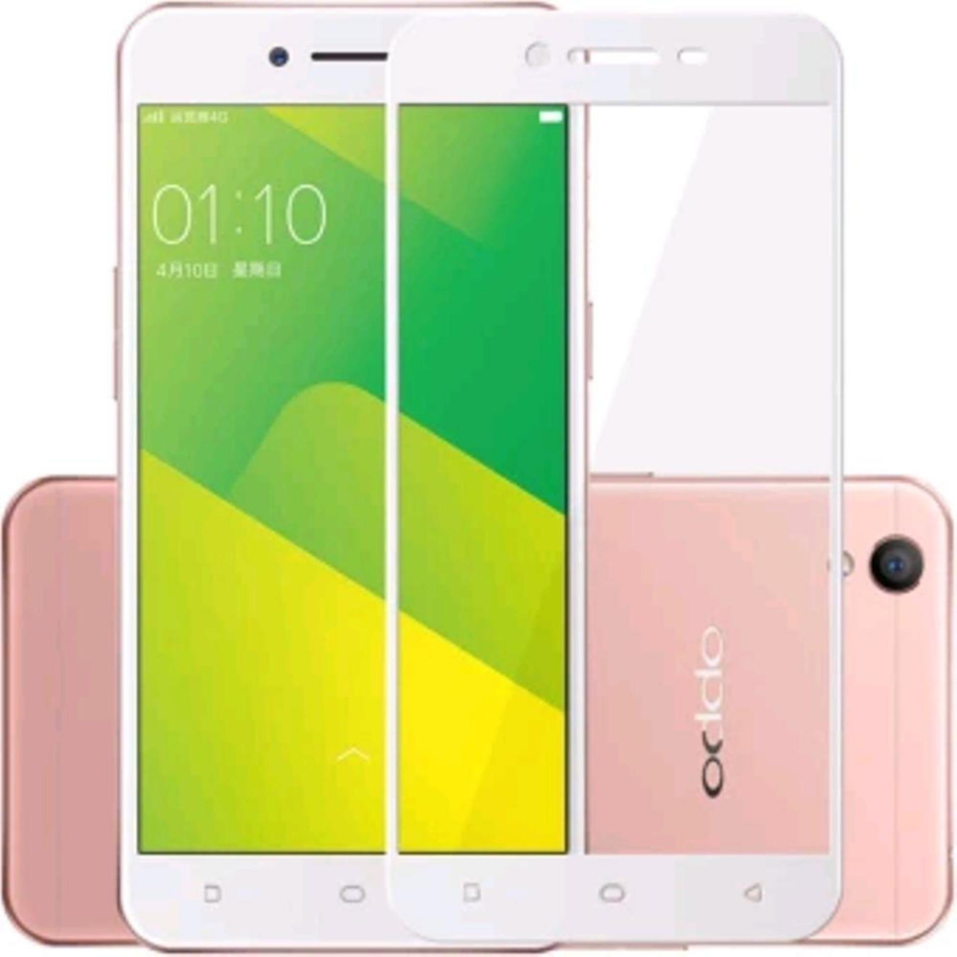 Vn Full Cover Oppo Neo 9 / A37 / A37F | Premium 9H Tempered Glass 4D Screen Protector Film 0.32mm - Putih