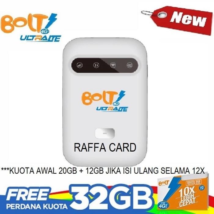 Best Seller!! Mifi Modem Wifi 4G Bolt Juno Gratis 32Gb Garansi Resmi 1 Tahun - Putih - ready stock
