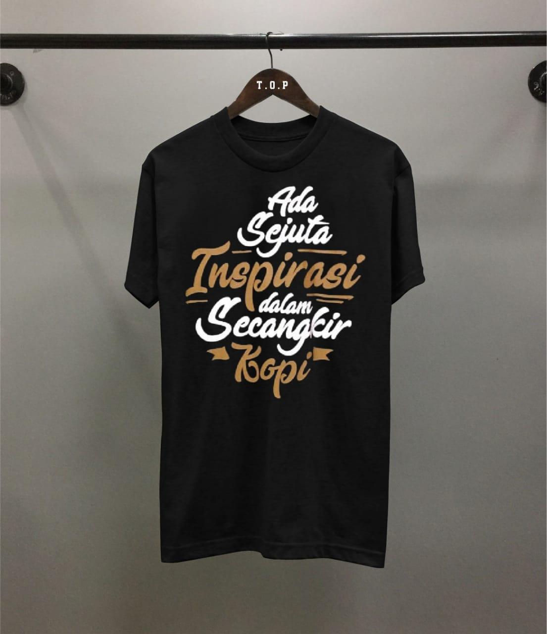 toko balonku kaos distro bandung hitam ada sejuta inspirasi di secangkir atasan kasual pria kaos distro pria kaos oblong pria unisex baju pria t shirt pria fashion pria atasan pria pakaian atasan kasual kaos animasi fashion kemeja pria kaos superhero