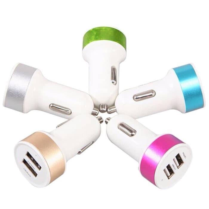 Adaptor Charger Mobil 2in1 / Saver Car Charger 2 Output Murah Surabaya Terbaru