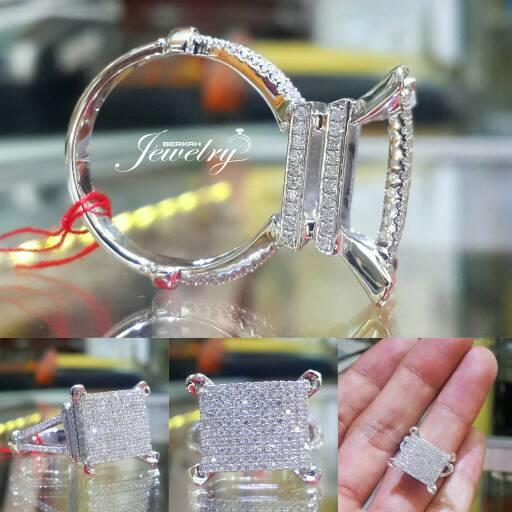 NEW PROMO Cincin Emas 75 % berlian 1,08 Ct Natural Diamond