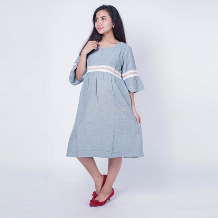 Ning Ayu Dress Hamil Menyusui Renda Lengan 7 per 8 - DRO 898 / Dress Hamil Pesta / Dress Hamil Lucu / Dress Hamil Kantor / Dress Hamil Muslim / Dress Hamil Batik / Dress Hamil Modis / Dress Hamil Korea / Dress Hamil Online/ Dress Hamil cantik dan Modis