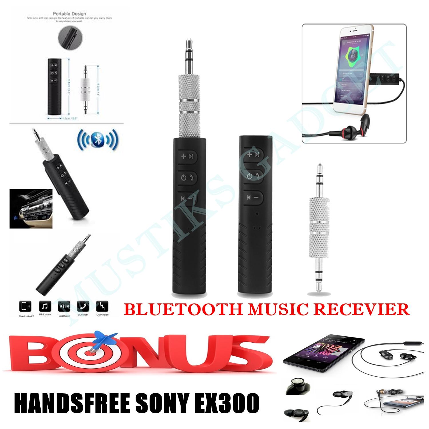 Bluetooth Music Receiver Universal Jack 3.5mm + GRATIS Handsfree Sony EX300