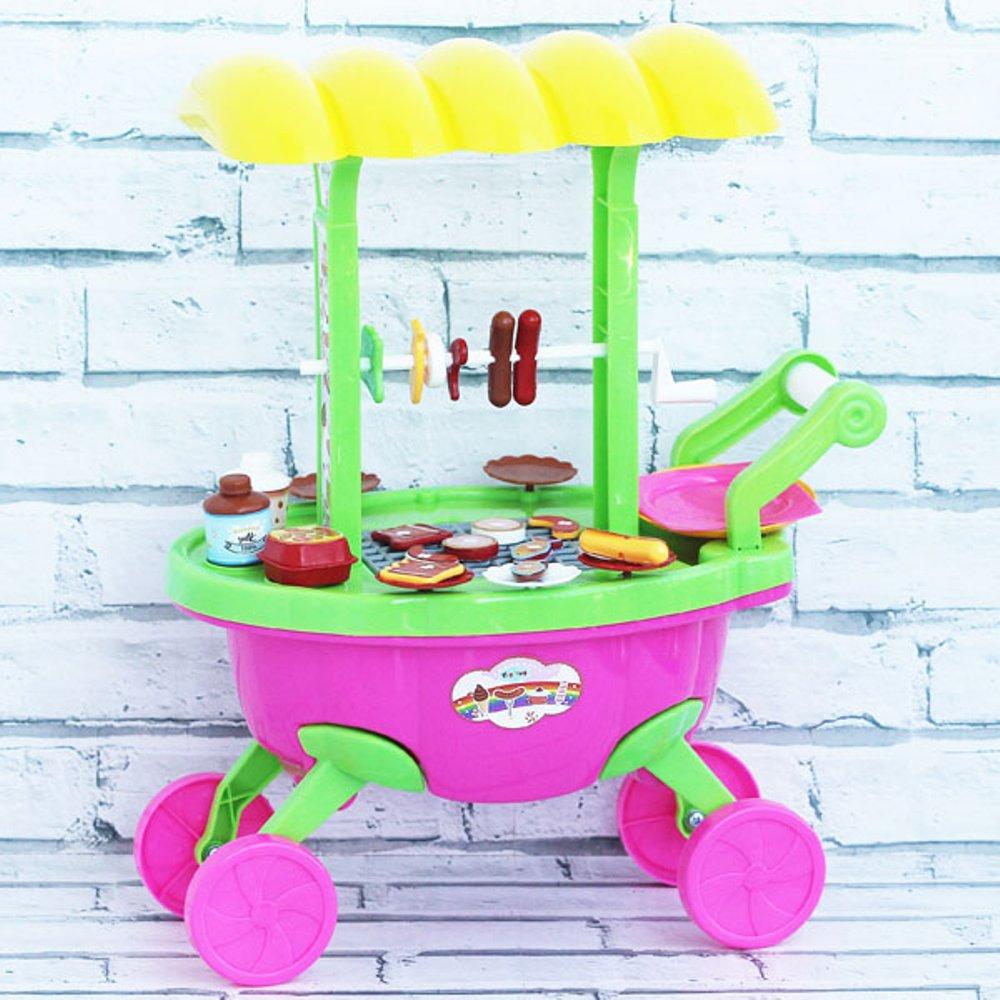 Ravenz Mainan Anak Luxury Cart BBQ (top toy) / mainan supermarket / mainan masak masakan / mainan dapur