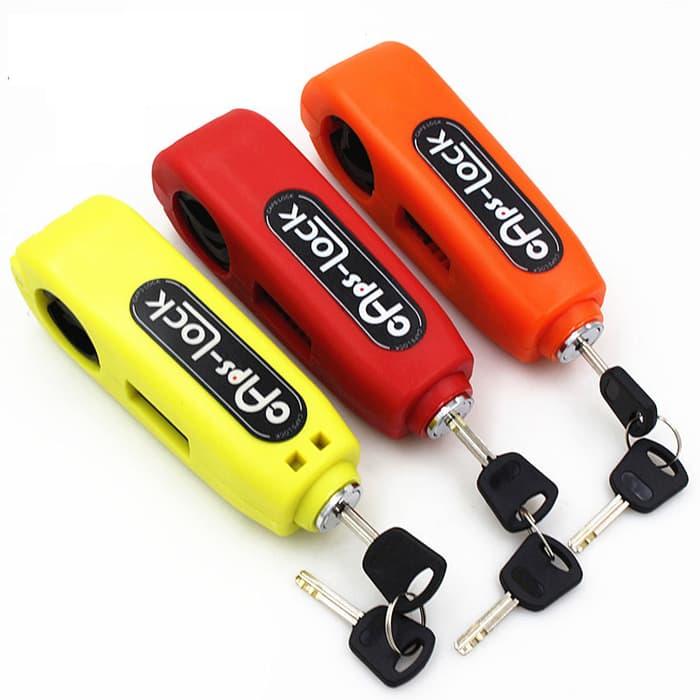 Caps-Lock Grip Handle - Kunci Gembok Pengaman Stang Motor Anti Maling | ( gembok alarm motor anti maling koper sepeda pagar cakram kinbar kode tas mobil clock rumah sensor gerak pintu digital remote lock bht ) |