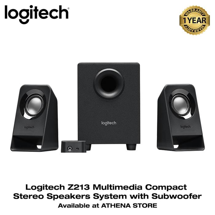 Referensi LOGITECH Z213 Multimedia Compact Stereo Speakers System with Subwoofer speaker aktif / speaker laptop / speaker super bass