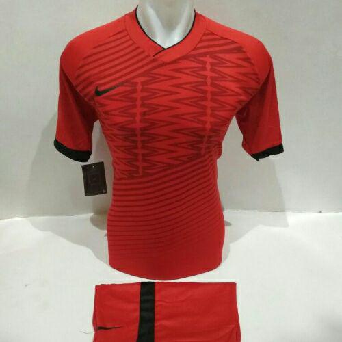 Baju Kaos Olahraga Jersey Setelan Bola Futsal Voli nk 03 Merah