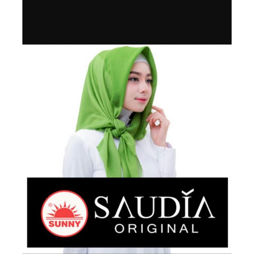 Hijab Segi Empat Saudia By Sunny Original Motif Polos ( BUKAN YANG KW )