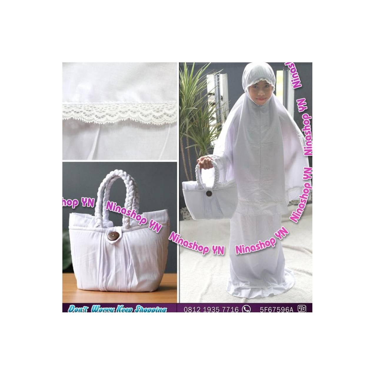 Jual Mukena Anak Pure White