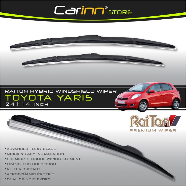 Raiton Sepasang Wiper Hybrid Kaca Depan Mobil Toyota Yaris 24