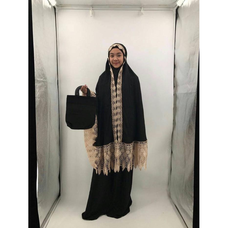 TERBAIK MUKENA ALGANI KATUN RAYON KRISDAYANTI PADI MILO SWAROSKI - MUQEENA