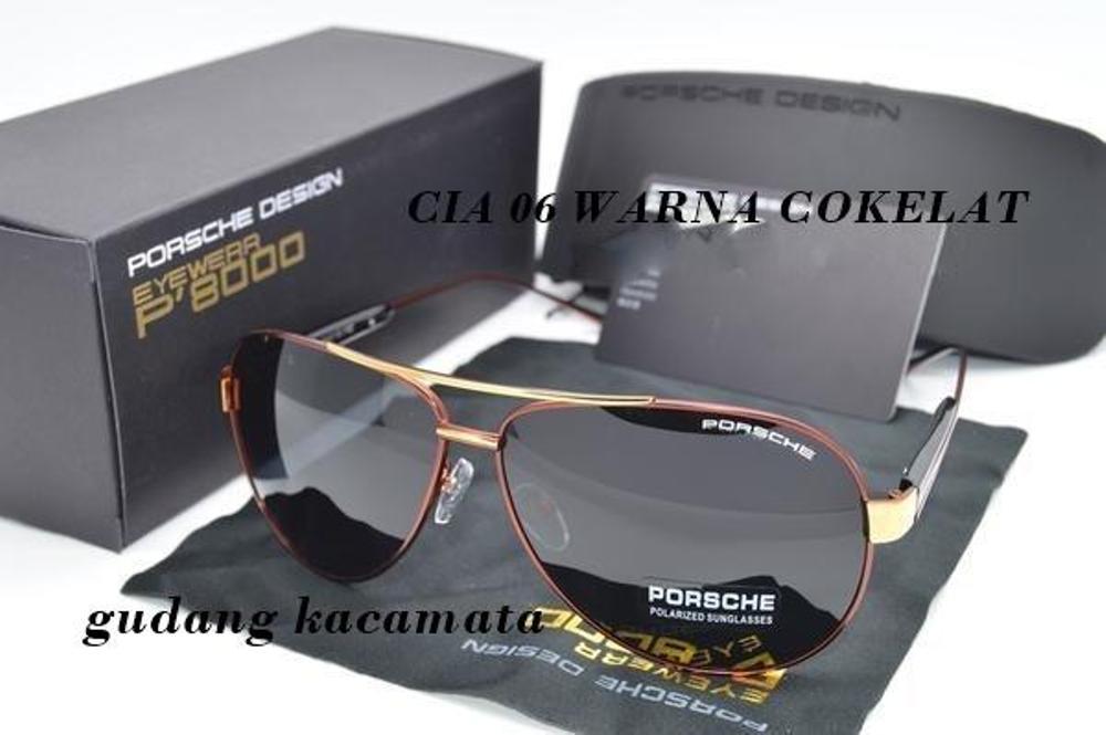 Kaca Mata Pria Sport Elegan Mewah Porsche Design Cia 06 COKELAT Premium Polarize