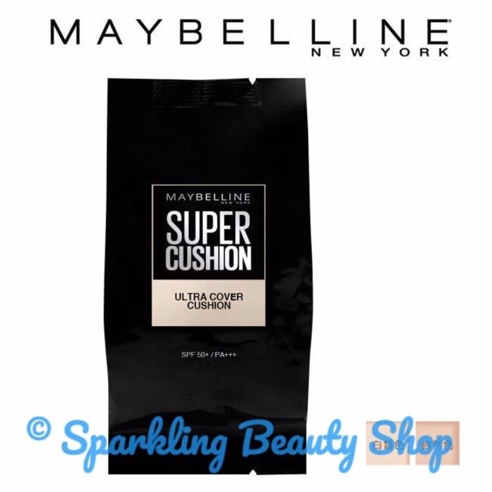 Ready Stock Maybelline Ultra Cover Super BB Cushion - SPF 50+ PA+++ (Refill) - Natural Beige