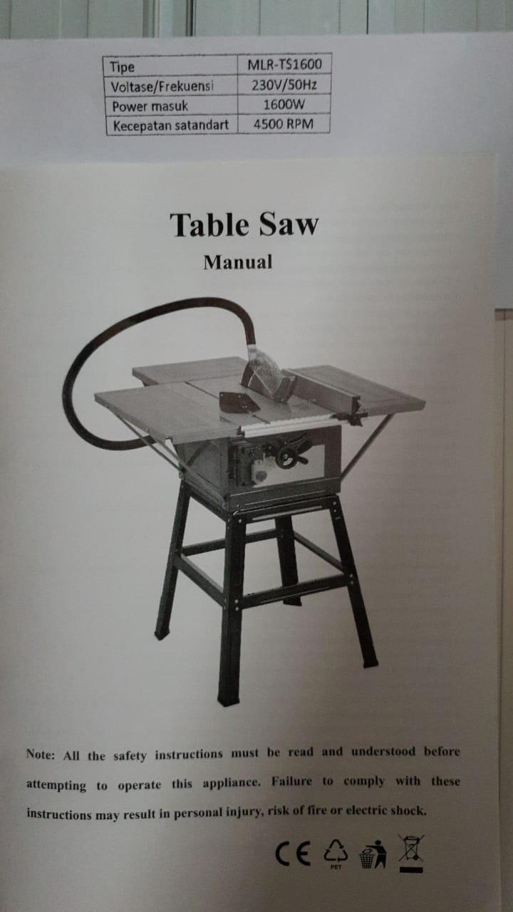 MOLLAR Table Saw 10 Inch Potong Kayu Meja Circular Saw stanley wipro