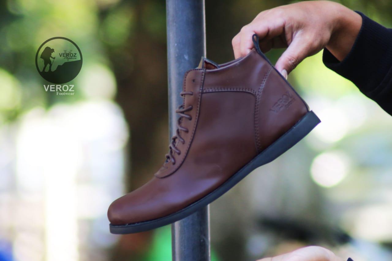 PROMO MURAH!!! Fashion Pria Sepatu Pria Original Veroz Casual Kerja Kantor Formal Gaya Boots Slip On Slop Loafers Sneakers Coklat