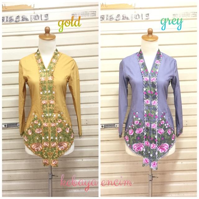 Kebaya Encim 0002 Tangan Panjang Kebaya Bordir Kebaya Kartini Modern Seragam Sekolah Dan Kantor