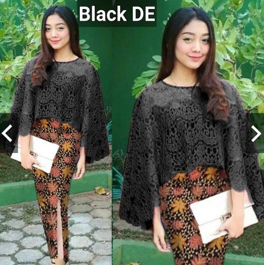 IndonesiaHeritage Setelan Set Batik Silk Wanita 2 in 1 - Setelan Kebaya Pesta Modern Cape Outer Brukat Brokat - Wisuda - Fashion Busana Kondangan Muslimah - Gamis Pesta Kebaya Batik Brukat Brokat - Batik Pekalongan Solo - Hijab Jilbab Elegan ihvanya