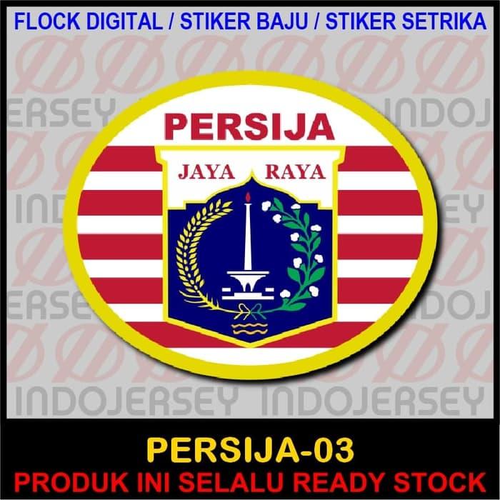 Diskon 10%!! Patch Flock Setrika - Logo Indonesia - Persija Jakarta 03 - ready stock